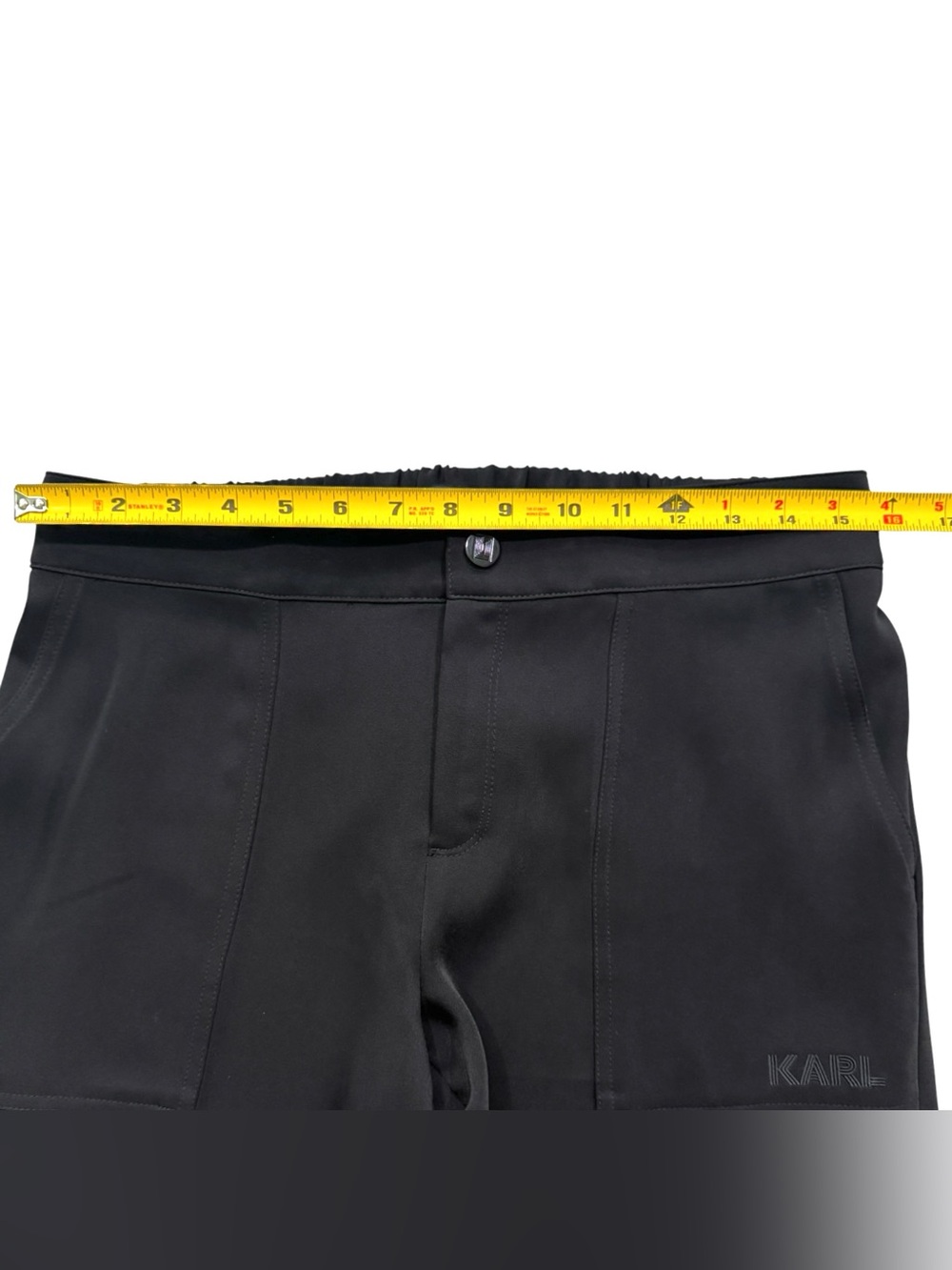 Karl Lagerfeld Paris Satin Wide-Leg Cargo Pants – Black – Size Small - Picture 7 of 8